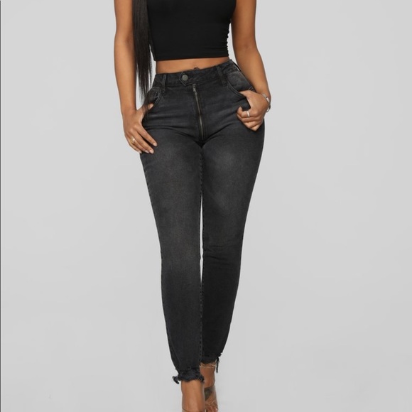 Zip Zip Hooray High Rise Jeans - Black - Picture 1 of 5